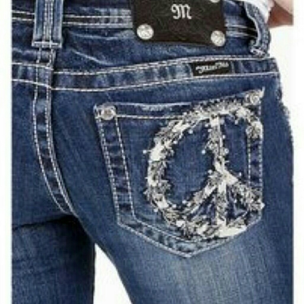 Miss Me, Peace Sign, Boot cut size 24